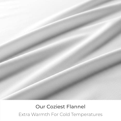 Mellanni Flannel Bed Sheet Set - 3 Piece Luxury 100% Heavyweight 180GSM Cotton - Cozy, Soft & Breathable - Deep Pockets with All-Around Elastic - Warm & Comfortable (Twin, White) - Thumbnail 5