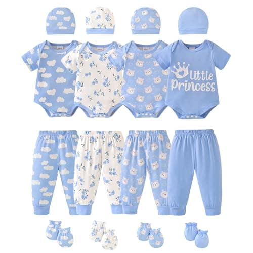 YWFSHOP Baby Layette Sets Unisex Newborn Baby Boys Girls Essentials Gift Set 16-Piece Infant Baby Outfit Clothes - Image 1