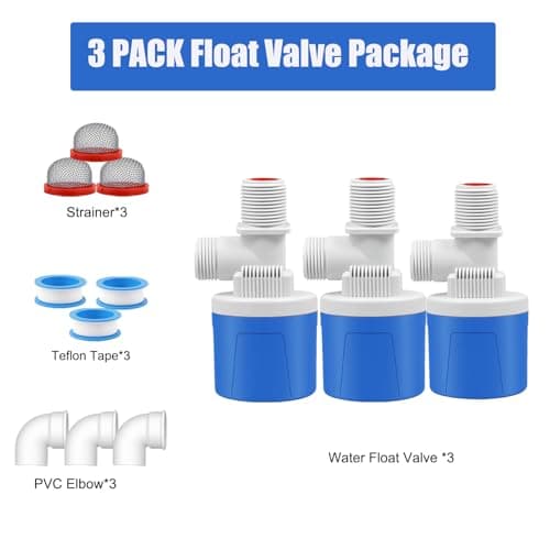 LAGWIUY 3PCS Automatic Water Level Control Valve, 3/4" Top Inlet Shut Off Float Valve for Water Tank, Pool, Livestock, Troughs - Thumbnail 6