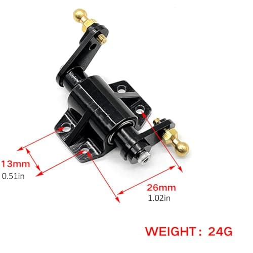 Qloi-LeUe RC Car 1/14 Tractor Steering Base for Tamiya 1/14 Tractor Upgraded Parts Aluminum Alloy Servo Mount - Thumbnail 2