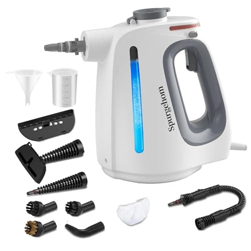 Spurgehom Handheld Multi-Surface Steam Cleaner with 11-Pc Accessories & Safety Lock – Dirty-Free, 550ML Large Capacity Steamer for Floors, Upholstery, Cars, and Home Use - Image 1