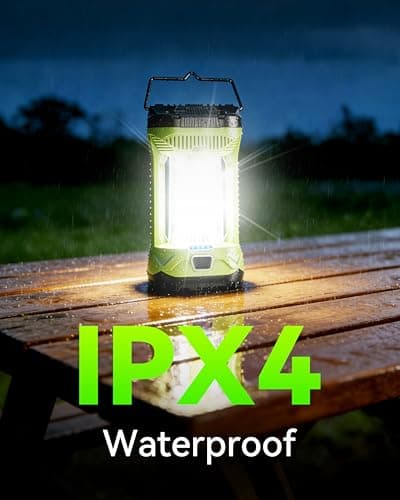 AlpsWolf Camping Lantern Rechargeable, 4000mAh LED Lantern for Power Outages Super Bright Portable Camping Light Emergency Lantern Camping Lamp Green, 1 Pack - Thumbnail 4