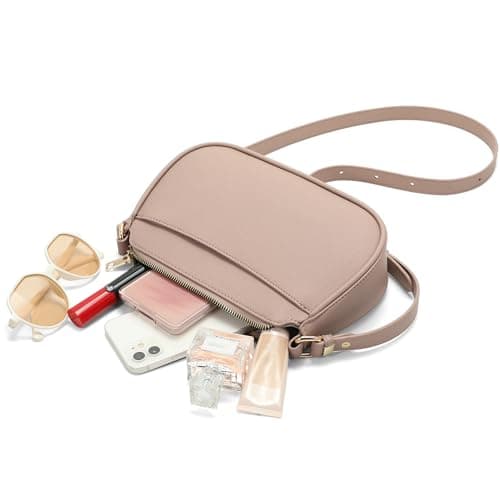 Goinsound Small Crossbody Bags for Women - Retro PU Leather Shoulder Handbags for Gift with Adjustable Shoulder Strap Apricot - Thumbnail 5