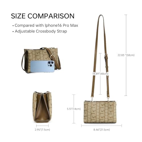 Goinsound Small Crossbody Bags for Women, Vegan Leather Crossover Purse Cell Phone Purses Rfid Shoulder Bag - Thumbnail 4