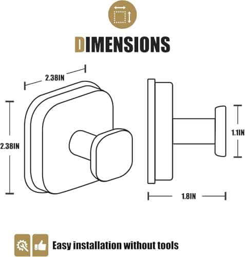 MOTAIPEAK Suction Cup Hooks for Shower, Shower Hooks for Inside Shower, No Drill Strong Hold Towel Hooks, Waterproof Removable Hooks for Bathroom Wall, Glass, Tile, Door – Silver (4 Pack) - Thumbnail 5