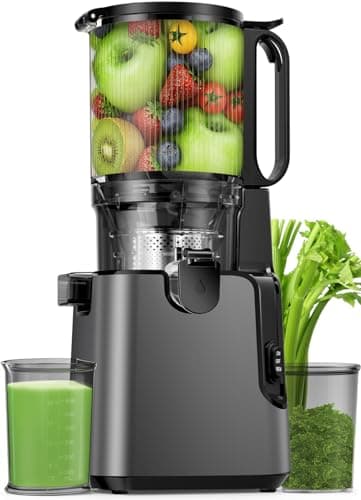 Juicer Machines with 5.8" Large Feed Chute, Cold Press Juicer for Whole Vegetables and Fruits 400W, Slow Masticating juicer Easy to Clean Juice Extractor Machine High Juice Yield - Image 1