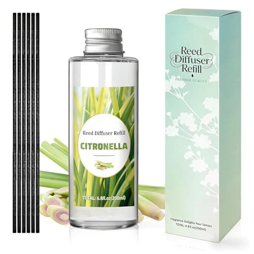 STRN Citronella Reed Diffuser Refill, Lemongrass Scented Diffuser 200ML - Image 1