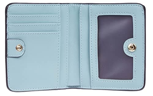 Gostwo Small Wallet for Women, Slim RFID Blocking Wallet, Credit Card Holder Wallet, Compact Bifold Luxury Genuine Leather Pocket Passport Wallet Ladies Girls Mini Purse Travel with ID Window, Blue - Thumbnail 4