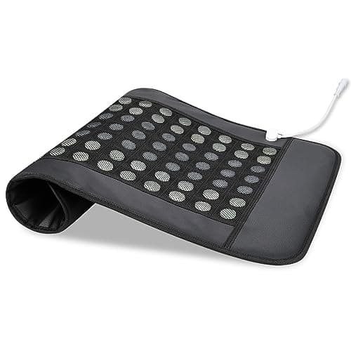XUYU Far Infrared Heating Pad with Natural Jade and Tourmaline Stones - EMF-Free FIR Heat Mat for Back, Shoulder Comfort - Smart Memory Controller, Auto Shut-Off, Travel Bag (26" x 16.5") 2025Upgraded - Image 1
