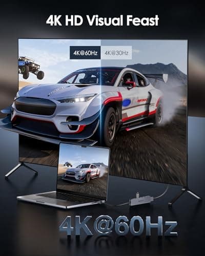 LENTION 6-in-1 USB C Hub with 4K HDMI, 10Gbps Data Transfer, 100W PD Charging, 2×USB-C 2×USB-A for MacBook Pro/Air, iPad Pro, Gray CE37 - Thumbnail 5