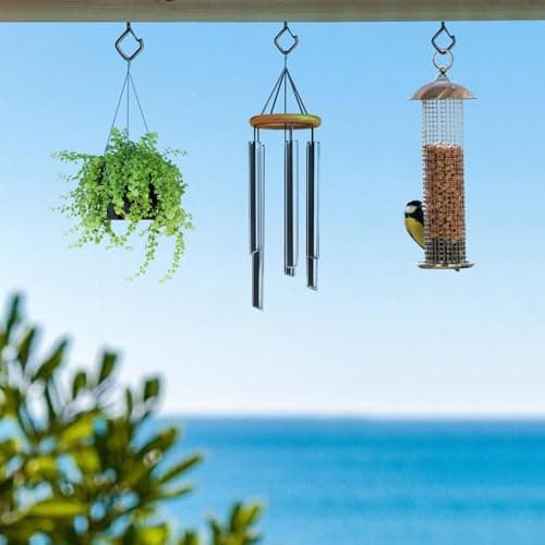 Viweolm 15 Pcs Black Eye Hooks Screw Heavy Duty,Ceiling Hooks for Hanging Plants,String Lights,Cup,Wind Chime,Bird Feeders. Plant Hanger Indoor&Outdoor - Thumbnail 3