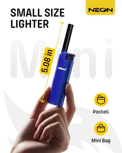 NEON Candle Lighter, Butane Refillable Wind-Resistant Flame, Ultimate Long Neck Lighter for BBQ, Camping, DIY, 5-Pack - Thumbnail 5