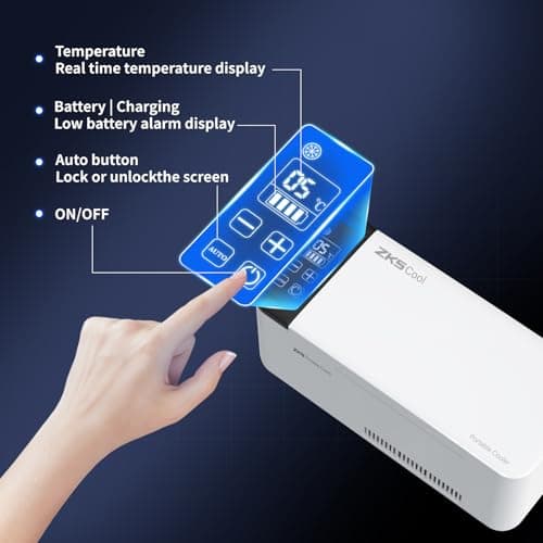 ZKSCool Portable Insulin Cooler Box Smart Rechargeable Mini Medical Case for Insulin, Vaccines, and Medications, 36.6 cu in Capacity, LCD Display,Travel Drug Cooler for Insulin, FAA-Approved - Thumbnail 2