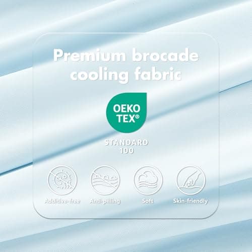 GOHERO Cooling Blanket Queen - Arc-Chill Q-Max >0.5 Cool Summer Blanket for Hot Sleepers - Double Design Lightweight Blanket Absorbs Heat to Keep Cool on Warm Nights(90"x90") Blue - Thumbnail 5