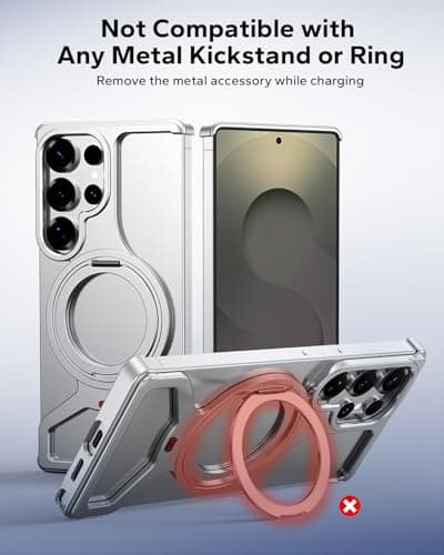 Eddibox 3 in 1 Charging Station for Samsung for Thick Cases of 10MM/Otterbox/Heavy Duty, Wireless Charger for Samsung Galaxy S26 Ultra/S25/S24, Phone Charger Stand for Galaxy Watch and Buds(Black) - Thumbnail 3