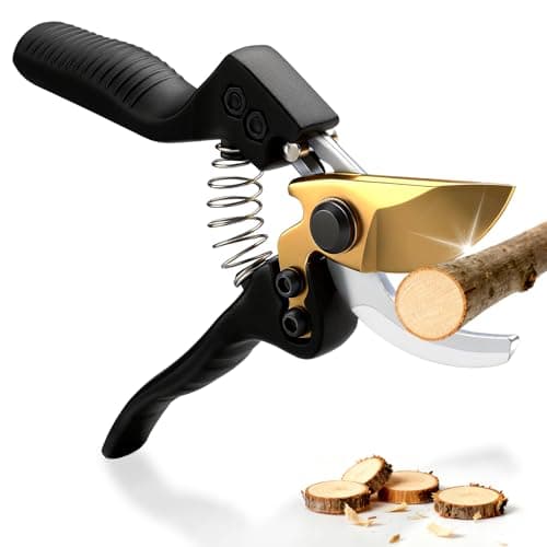 Pruning Shears for Gardening Heavy Duty Bypass Garden Shears With SK5 Steel Blade Professional Hand Pruners Clippers Sharp Scissors Tools for Weak Hands Yard Rose Flower Snip Trimming Plant Branches - Image 1