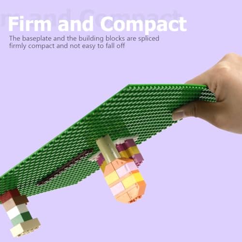 Etarnfly Classic Baseplates Building Plates-10" x 10" Building Boards,100% Compatible with All Major Brands and Activity Table, Creative Platforms Mats for Toy Bricks (Multicolored, 8 Pack) - Thumbnail 5