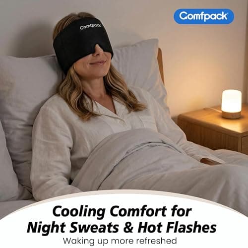 Comfpack Migraine Relief Cap with 30% Longer Cold, Headache Relief Hat Ice Pack Mask Product, Soft Cooling Gel Head Wrap Cold Therapy Hat for Migraine, Sinus Pain, Stress Relief, Sleep & Hangover - Thumbnail 6