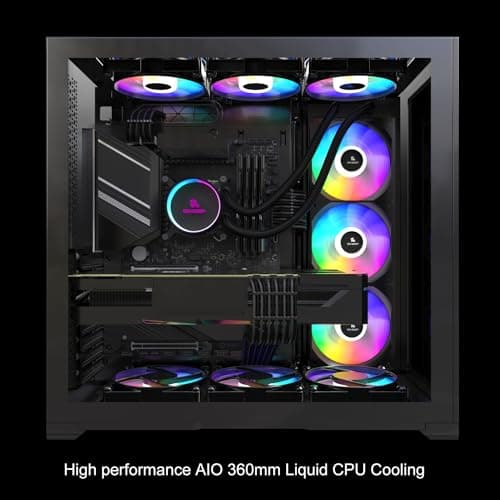 ISHEEP 360mm AIO Liquid CPU Cooler - ARGB Sync Fans, Dual Chamber Pump, Ultra-Quiet 20dB Operation, High-Performance Cooling for Intel & AMD Ryzen CPUs - Thumbnail 6