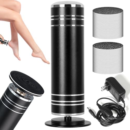 krofaue 1000RPM Electric Callus Remover - Professional Aluminum Foot File Adjustable Pedicure Tool with 60pcs Sandpaper Discs for Dead Skin at Home - Image 1