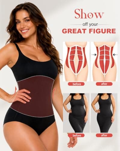 Oegho Shapewear Bodysuits For Women Seamless Tummy Control Body Suit - Thumbnail 2