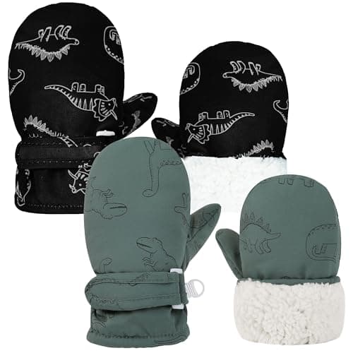 Sea Zaela Baby Toddler Winter Snow Gloves Waterproof Mittens Fleece Lined Infant Baby Boys Girls Winter Warm Gloves 6-24 Month - Image 1