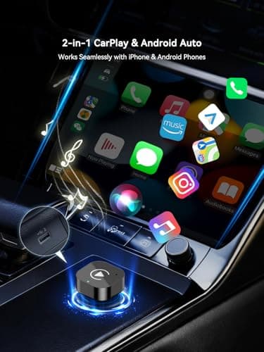 Wireless CarPlay & Android Auto Adapter, USB-A Plug-in Dongle, Converts Factory Wired CarPlay/Android Auto to Wireless (Gloss Black,USB-A) - Thumbnail 3
