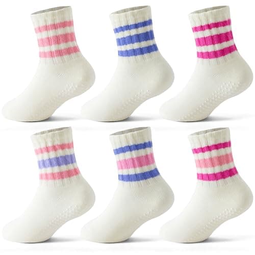 BISOUSOX Baby Grip Socks for Toddler Girls Boys 0-5T, Grippy Socks for Baby 6-12-18M, Non-Slip Walking Sock with Grips - Image 1