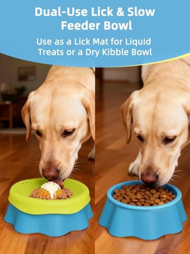Huafly Slow Feeder Dog Bowls,3-Layer Detachable for Easy Cleaning,Dual-Use Wet Lick & Dry Slow Feeder,Food-Grade Silicone,Anti-Slip Base for All Floors,for Small,Medium,Large Dogs - Thumbnail 3