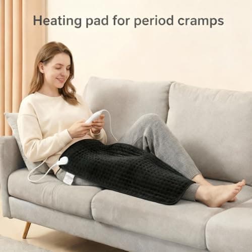 OCSOSO Extra Large Heating Pad for Back Pain Relief - 20"x40" Full Body Heating Pad with 9 Heat Settings, 4 Timers & Auto Shut Off - Moist/Dry Heat Therapy for Neck & Shoulder, Gifts for Women Men - Thumbnail 5