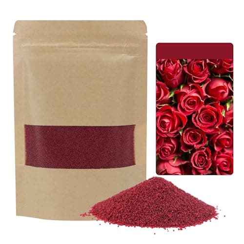 Monivi Scented Candle Sand with Wicks 1.1lb Dark Red Pearled Candle Beads Sand Candles with Wicks for Mothers Day Gift 85 Burn Hours Refillable Candle Wax for DIY Candle Making(Scented Rosa) - Image 1