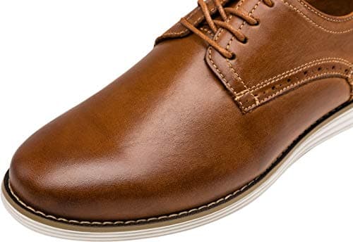Vostey Men's Dress Shoes Leather Dress Shoes for Men Brown Dress Shoes Leather Oxford Shoes for Men Casual Dress Shoes for Men(BMY630 Yellow Brown 10.5) - Thumbnail 6