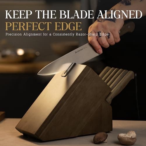 Astercook Knife Set, 17 Pcs Forged Knife Block Set, Full Tang Professional Kitchen Knives in Stainless Steel with Triple-Rivet Ergonomic Handles, Gift-Ready Collection - Thumbnail 5