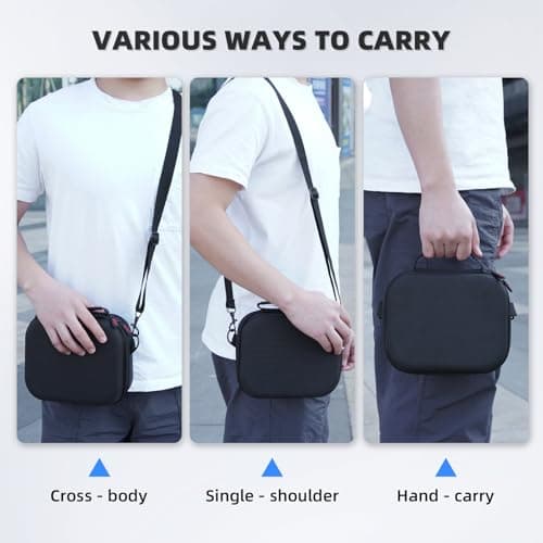 BRDRC Carrying Case for Insta360 GO Ultra, Portable Nylon Travel Storage Bag, Hard Protective Case with Shoulder Strap for Insta360 GO Ultra Camera Accessories - Thumbnail 5