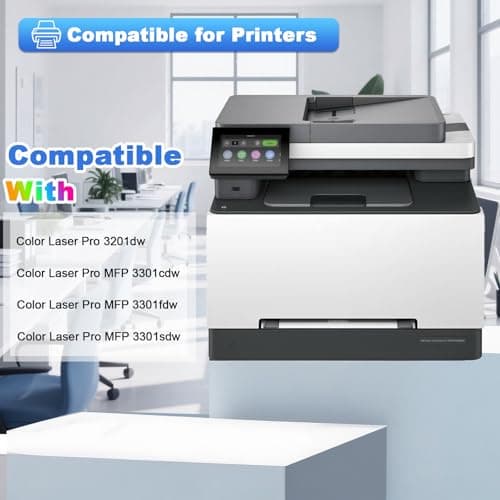 218X Toner Cartridges 4 Pack High Yield Replacement for HP 218X 218A W2180X W2180A Toner with HP Color LaserJet Pro MFP 3301fdw 3301sdw 3301cdw Pro 3201dw Printer (B/C/M/Y Color) - Thumbnail 2
