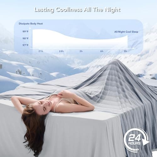 GOHERO Cooling Blanket Throw- 50"x70" Summer Cooling Throw Blanket for Hot Sleepers Arc-Chill Q-Max >0.45 Cool Fiber, Keeps Cool for Night Sweats, Soft Lightweight Sofa Blankets for Kid Adults - Thumbnail 3