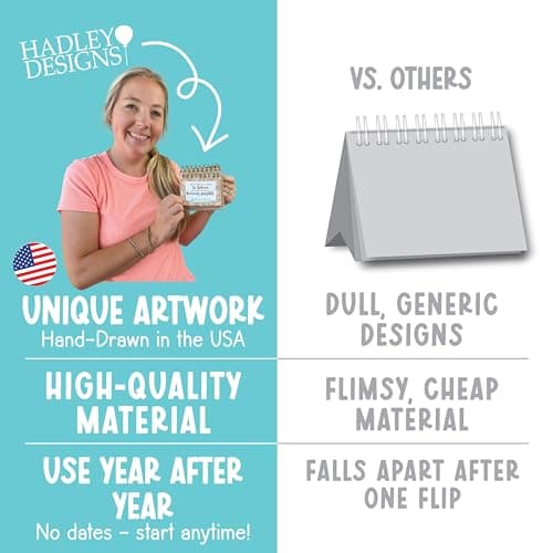 Hadley Designs Daily Motivational Quotes for Desk - Inspirational Desk Calendar 2026, Motivational Desks Calendars 2026, Perpetual Calendar, Daily Affirmations for Women, Teacher Appreciation Gifts - Thumbnail 5