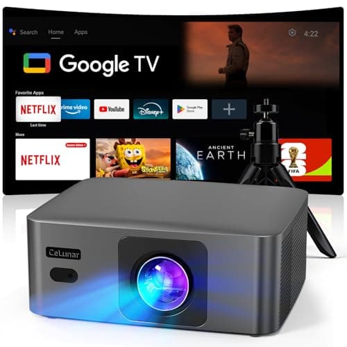 [Officially Licensed App] CeLunar Smart Mini Projector with WiFi and Bluetooth, 4K Support Home Theater, Compatible with NETFLIX/Prime Video/YouTube, Support iOS/Android/Windows, Indoor & Outdoor Use - Image 1