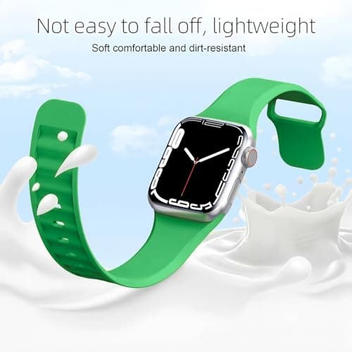 8 Pack Sport Band Compatible with Apple Watch Bands Women Men 40mm 38mm 41mm 42mm 44mm 45mm 49mm 46mm,Silicone Waterproof Strap for iWatch Apple Watch Series11 10 9 8 7 6 5 4 3 2 1 SE Ultra - Thumbnail 3