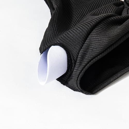 J·E Sterguard Girls Two Piece Swimsuits Teen Bikini with Removable Bra Padded Girls' Swimwear Ribbed Bikini Criss Cross Girl Swimsuits Size 13 1287H Black - Thumbnail 3