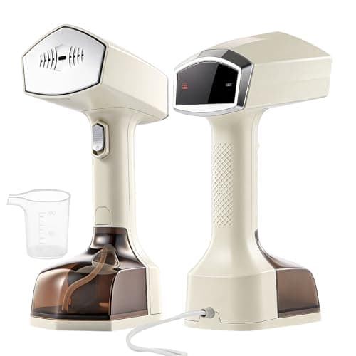 Handheld Garment Steamer, 2-in-1 Wet Dry Steam Iron, 1400W Fast Heating, 15s Preheat, 3-Speed Steam, 350ML Removable Tank, for All Fabrics & Multi-Scenario Use (Beige) - Image 1