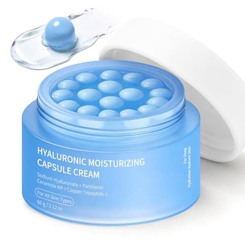 FIUMOT Hyaluronic Capsule Cream | Long-Lasting Hydration, Barrier Support & Daily Moisture Care for All Skin Types | Panthenol & Ceramides 2.12 oz