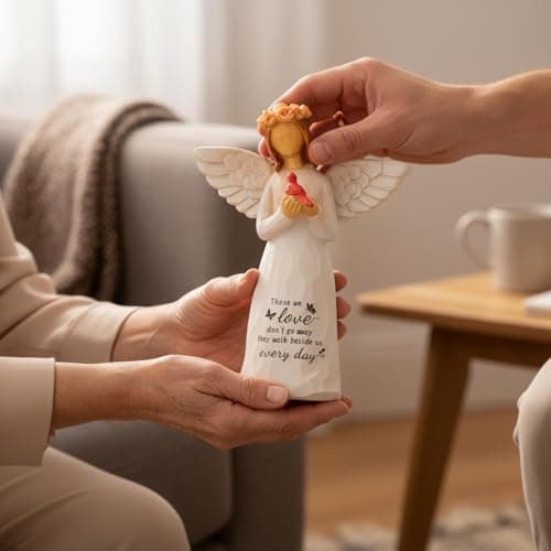 Kohehe Sympathy Gifts for Loss of Loved One, 5.12" Cardinal Angel Figurine,Sympathy Gift for Loss of Mom Baby,Bereavement Memorial Gifts for Lover and Friend - Thumbnail 5