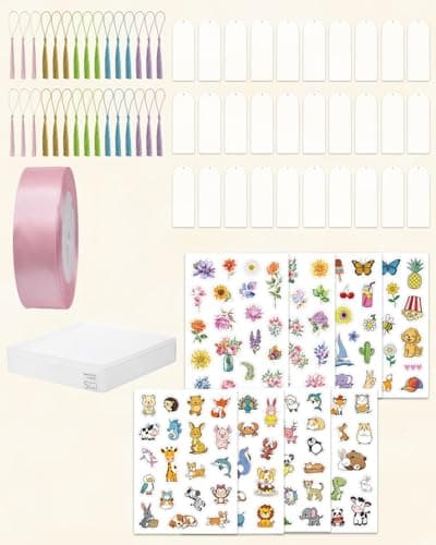 eZAKKA 30 PCS Acrylic Bookmark Blanks, Transparent Semicircle Acrylic Bookmark and 30PCS Pink Tassels for DIY Crafts Hanging Tag Gift Bookmarks DIY (Style B) - Image 1