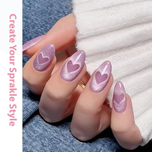 Modelones Cat Eye Gel Polish Nail Magnet, 8-in-1 Cat Eye Magnet Tool for Gel Nails Strong Magnetic Nail Art Wand with Steel Ball, Glass Bead& French Tip&Clover Cateye Multi-Effect Magnets DIY Salon - Thumbnail 3