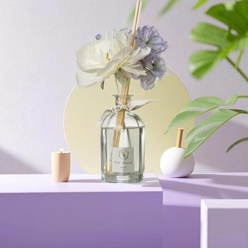 Reed Diffuser Set, Pretty Valley Home Dried Flowers Diffuser 120Ml / 4.05 fl OZ Gift Box - Includes Sticks, Long Lasting Fragrance Oil and Glass Bottle for Office Living Room Decor (Wild Bluebell) - Thumbnail 2