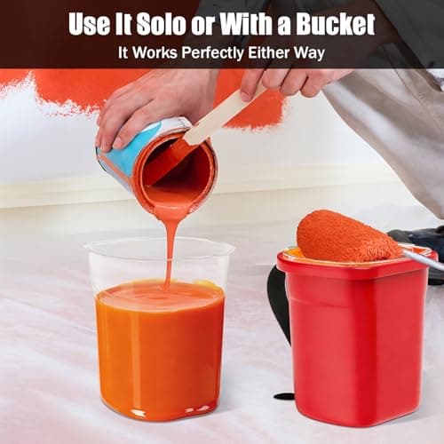 HIUMTREE 48 Pcs Paint Pail Liners, Paint Bucket Liners for Paint Cups, Holds Up to a Quart of Paint or Stain, Use Solo or with a Bucket (Compatible with Model 2500-CT Style Paint Pails) - Thumbnail 5