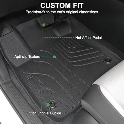 LUMWAY Floor Mats for 2023-2025 2026 Honda CRV (Include Gas and Hybrid), TPE All Weather Durable Floor Liners Door Sill Guards for Honda CRV Accessories - Thumbnail 2
