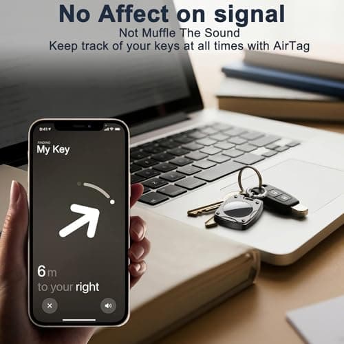 for Airtag Keychain Holder Case,Aluminum Alloy AirTag Holder Key Cover Compatible with Apple AirTag Tracker Key Ring,Protective AirTag Keychain Accessory for Keys,Car Key,Luggage (Gunmetal Gray) - Thumbnail 2