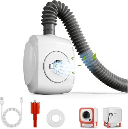 petstarlet Cat Litter Box Exhaust Fan, Quiet Exhaust Fan for Cat Litter Box, Compatible with Multiple Litter Box Models, Easy to Install - Image 1